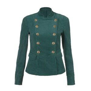 CABI Women's Teal Double-Breasted Jacket